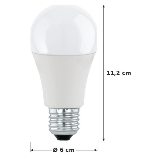 Eglo lampadina led e27 11w 3000k a goccia opalina dimmerabile