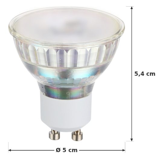 Eglo lampadina led gu10 2,9w 3000k a riflettore satinata