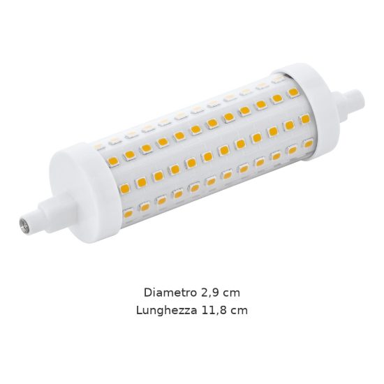 Eglo lampadina led r7s 12,5w 2700k 11,8cm trasparente dimmerabile