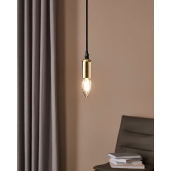 Eglo lampadina led e14 4,5w 2700k a candela trasparente step dimming