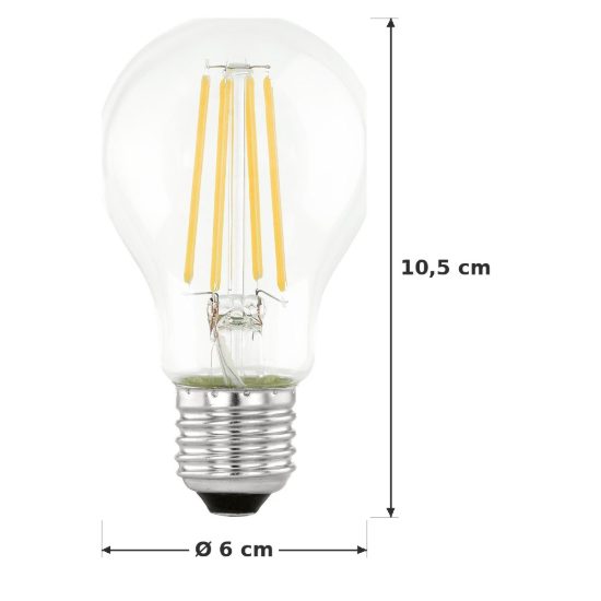 Eglo lampadina led e27 7,3w 3000k a goccia trasparente da esterno