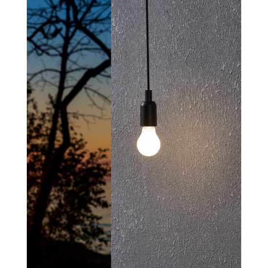 Eglo lampadina led e27 4,5w 3000k a goccia opalina da esterno