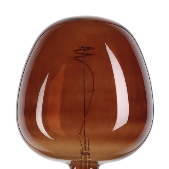 Eglo lampadina led e27 4w 2000k a globo color cognac 19cm dimmerabile