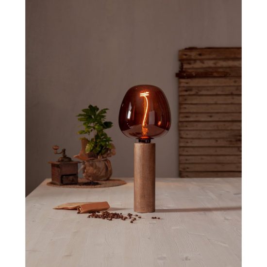 Eglo lampadina led e27 4w 2000k a globo color cognac 19cm dimmerabile