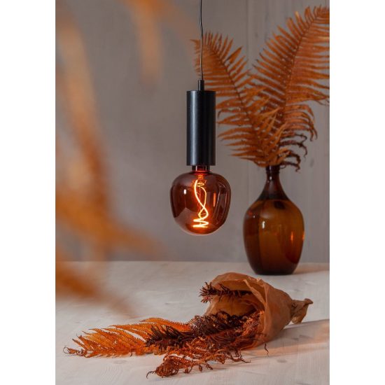 Eglo lampadina led e27 4w 2000k a globo color cognac 12,5cm dimmerabile