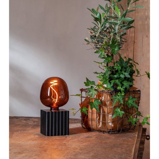 Eglo lampadina led e27 4w 2000k a globo color cognac 12,5cm dimmerabile