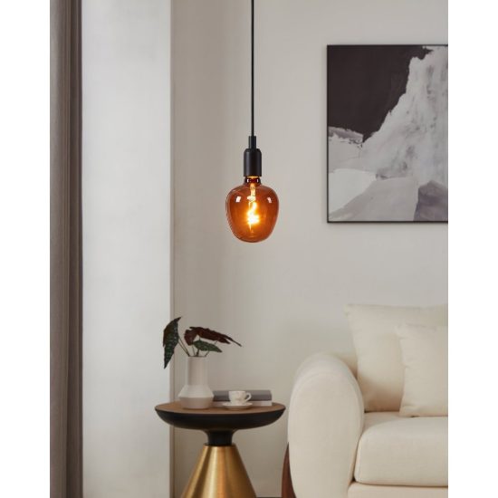 Eglo lampadina led e27 4w 2000k a globo color cognac 12,5cm dimmerabile