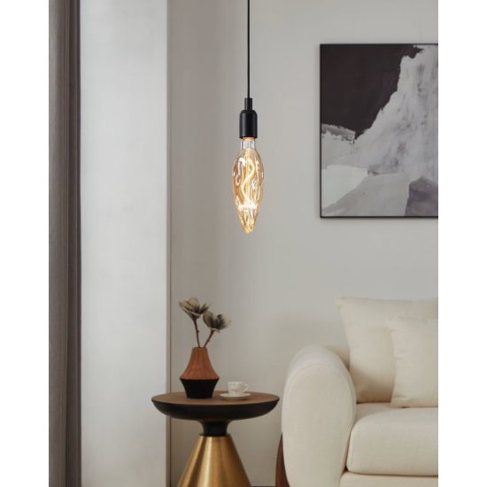 Eglo lampadina led e27 4w 2100k a candela ambrata 7,8cm dimmerabile