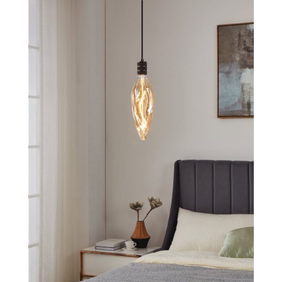 Eglo lampadina led e27 4w 2100k a candela ambrata 11,7cm dimmerabile