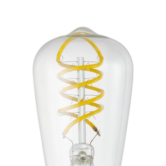 Eglo lampadina led e27 7,3w 2700k a oliva trasparente 4,8cm con filamento a spirale