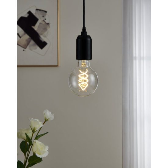 Eglo lampadina led e27 7,3w 2700k a globo trasparente 8cm con filamento a spirale