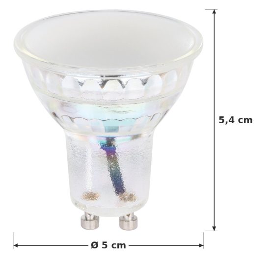 Eglo lampadina led gu10 2,5w 4000k a riflettore trasparente
