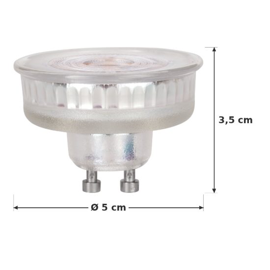 Eglo lampadina led gu10 4w 2700k a riflettore trasparente step dimming