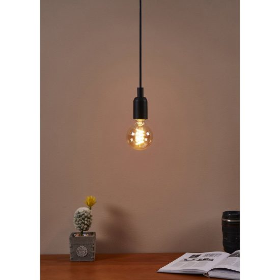 Eglo lampadina led e27 8w 2700k a globo ambrata 8cm con filamento a spirale dimmerabile