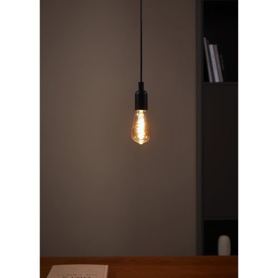 Eglo lampadina led e27 8w 2700k a oliva ambrata 6,4cm con filamento a spirale dimmerabile