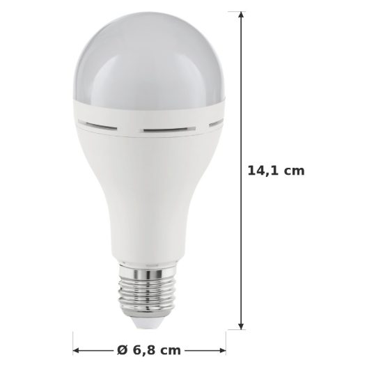 Eglo lampadina led e27 8,5w 3000k a goccia bianca