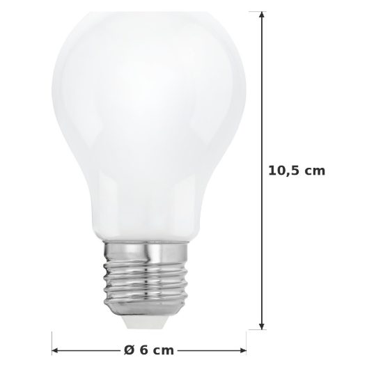 Eglo lampadina led e27 7,2w 2700k a goccia opalina