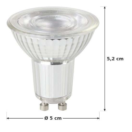 Eglo lampadina led gu10 6w 3000k a riflettore satinata dimmerabile