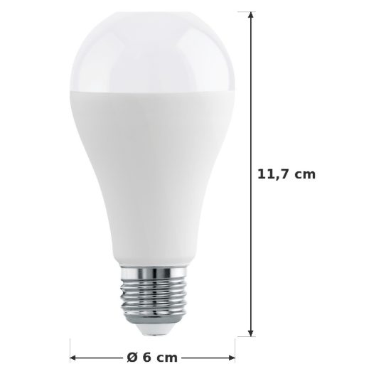 Eglo lampadina led e27 15w 3000k a goccia opalina