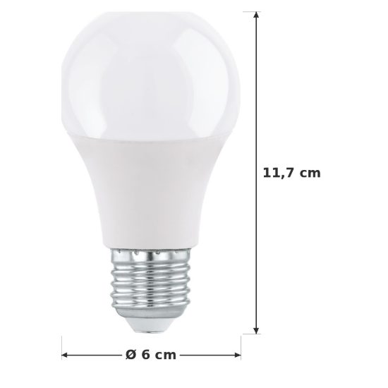 Eglo lampadina led e27 15w 6500k a goccia opalina