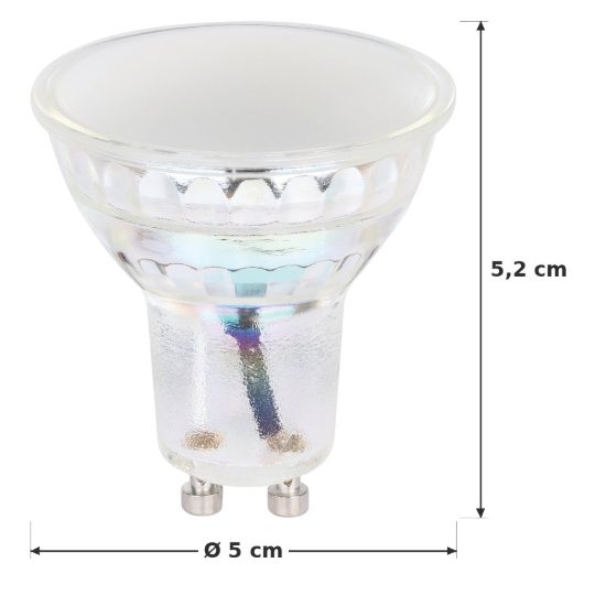 Eglo lampadina led gu10 6w 3000k a riflettore satinata