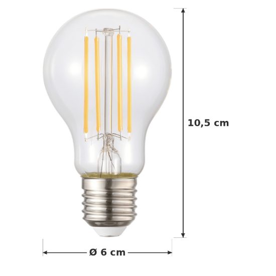 Eglo lampadina led e27 8w 2700k a goccia trasparente