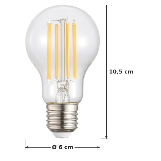 Eglo lampadina led e27 12w 2700k a goccia trasparente dimmerabile
