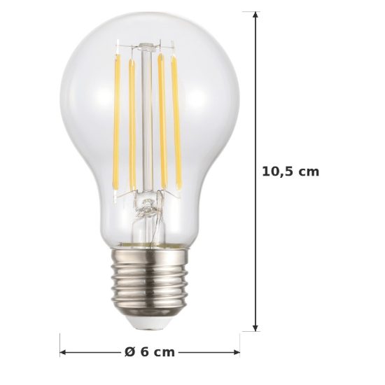 Eglo lampadina led e27 7w 4000k a goccia trasparente