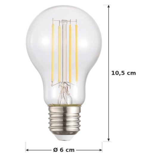 Eglo lampadina led e27 8w 4000k a goccia trasparente