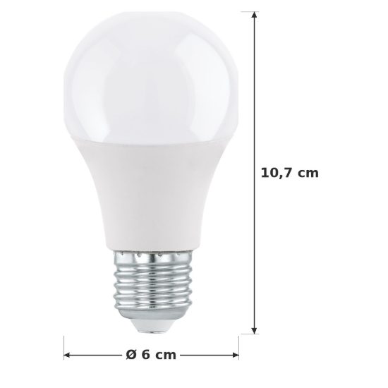 Eglo lampadina led e27 3,4w 3000k a goccia opalina