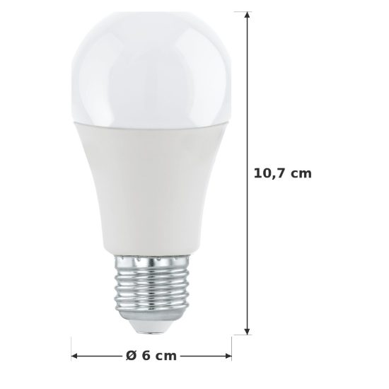 Eglo lampadina led e27 5,9w 3000k a goccia opalina