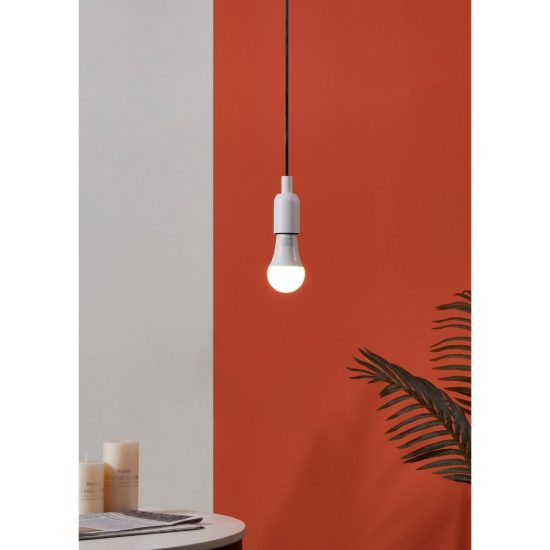 Eglo lampadina led e27 7,8w 3000k a goccia opalina