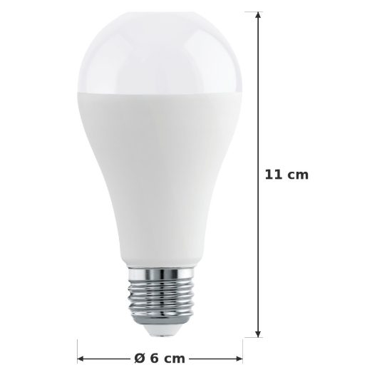 Eglo lampadina led e27 11,2w 3000k a goccia opalina