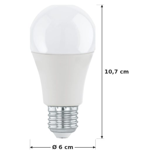 Eglo lampadina led e27 7,8w 4000k a goccia opalina