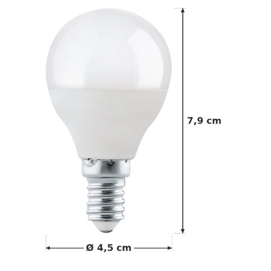 Eglo lampadina led e14 3,4w 4000k a sfera opalina