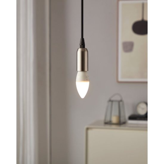 Eglo lampadina led e14 3,4w 3000k a candela opalina