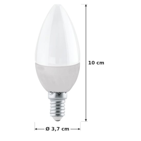 Eglo lampadina led e14 3,4w 4000k a candela opalina