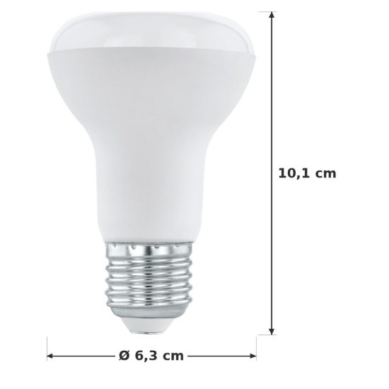 Eglo lampadina led e27 4,4w 3000k a riflettore opalina