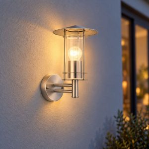 Lisio eglo applique da esterno per veranda lanterna acciaio inox