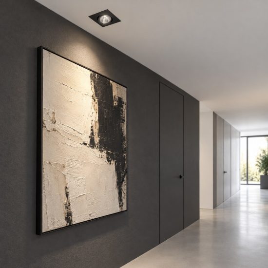 Eglo saliceto faretto da incasso per cartongesso orientabile led 6,4w 4000k quadrato nero