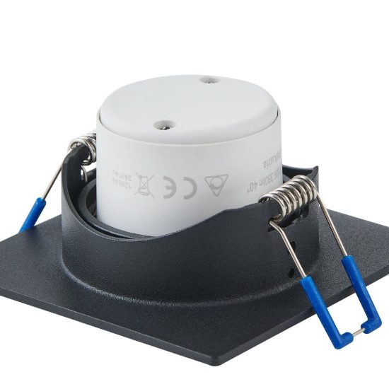 Eglo saliceto faretto da incasso per cartongesso orientabile led 6,4w 4000k quadrato nero