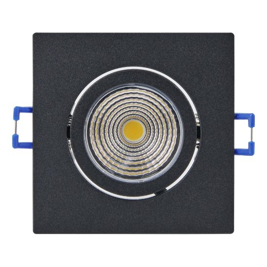 Eglo saliceto faretto da incasso per cartongesso orientabile led 6,4w 4000k quadrato nero