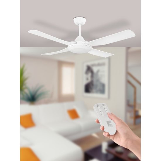 Eglo telecomando per ventilatori da soffitto 3 velocità con timer 12,5cm bianco
