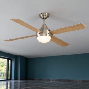 Eglo varadero ventilatore da soffitto con luci 122cm con telecomando nichel oltre 20 mq