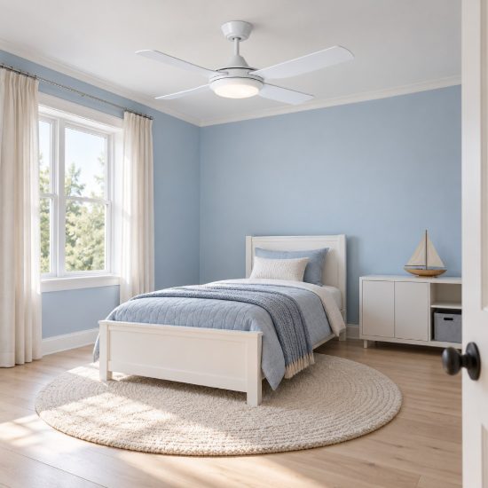 Eglo bondi 1 ventilatore da soffitto con luce led 20w 3000k 5000k 122cm con telecomando bianco oltre 20 mq