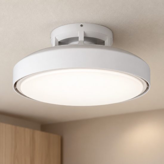 Eglo morenci ventilatore dc a plafoniera led 45,9w 2700k 6500k 48cm con telecomando bianco fino a 20 mq
