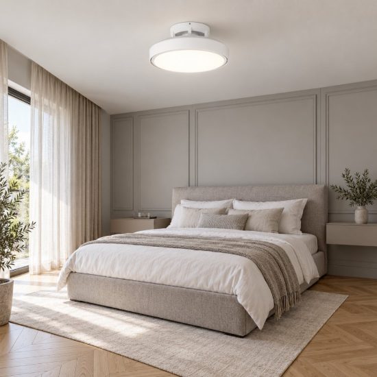 Eglo morenci ventilatore dc a plafoniera led 45,9w 2700k 6500k 48cm con telecomando bianco fino a 20 mq