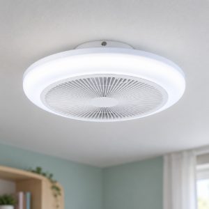 Eglo sayulita 1 ventilatore dc a plafoniera led 25,3w 2700-6500k 46cm con telecomando bianco fino a 20 mq