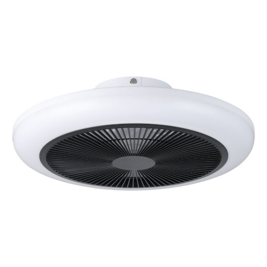 Eglo sayulita 1 ventilatore dc a plafoniera led 25,3w 2700-6500k 46cm con telecomando bianco e nero fino a 20 mq
