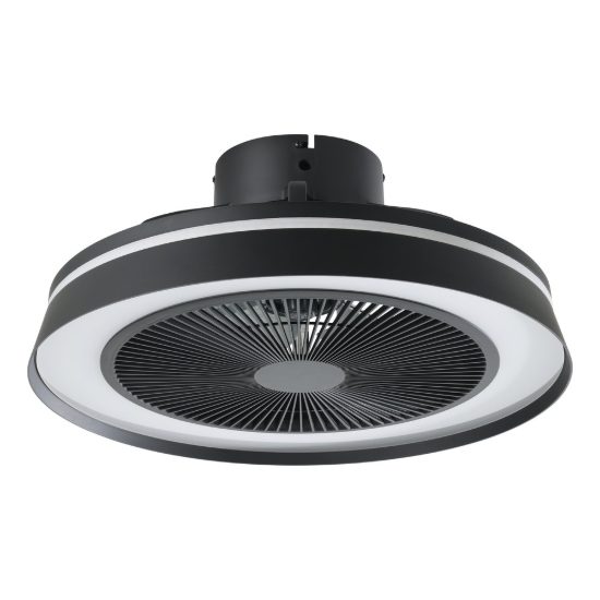 Eglo vallonia 1 ventilatore dc a plafoniera led 31,7w rgb 2700k 6500k 48cm con telecomando nero fino a 20 mq